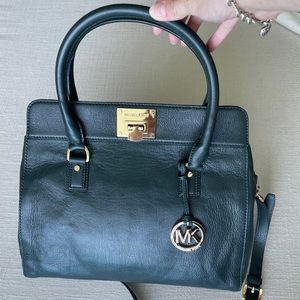 Michael Kors Green Leather Satchel Bag